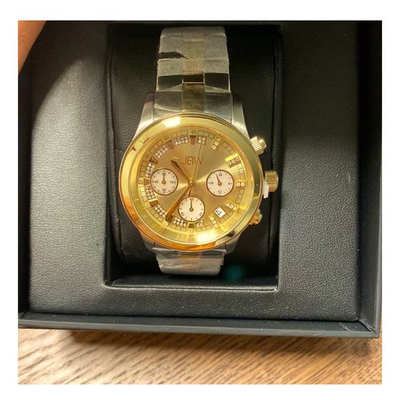 JBW Women's Alessandra Chronograph Stainless Steel Gold Crystal-set Dial - Picture 1 of 9